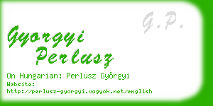 gyorgyi perlusz business card